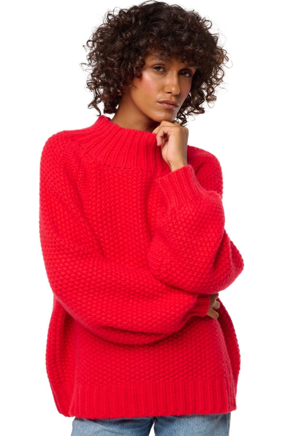 Thick cashmere sweater 2 4 6 8 10 12 ply Women s Mahogany