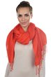 Cashmere accessories shawls diamant orange com 204 cm x 92 cm