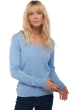 Cashmere ladies basic sweaters at low prices tessa first powder blue 2xl