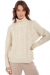 Cashmere ladies chunky sweater albury natural ecru xs