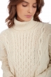 Cashmere ladies chunky sweater albury natural ecru xs