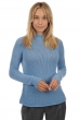 Cashmere ladies chunky sweater louisa azur blue chine l