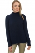 Cashmere ladies chunky sweater louisa dress blue l