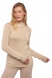 Cashmere ladies chunky sweater louisa natural beige m