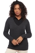 Cashmere ladies chunky sweater vanessa charcoal marl l