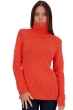 Cashmere ladies chunky sweater vicenza peach bloody orange xs