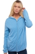 Cashmere ladies chunky sweater wiwi azur blue chine shinking violet xs