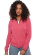 Cashmere ladies chunky sweater wiwi black shocking pink 2xl