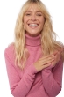 Cashmere ladies roll neck tale first carnation pink m