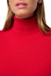 Cashmere ladies roll neck tale first deep red l