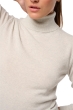 Cashmere ladies roll neck tale first fluo white l