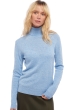 Cashmere ladies roll neck tale first powder blue l