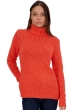 Cashmere ladies roll neck vicenza peach bloody orange xs