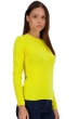 Cashmere ladies round necks line jaune citric 