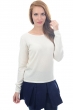 Cashmere ladies round necks solange natural ecru l