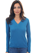 Cashmere ladies v necks emma canard blue 