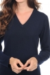 Cashmere ladies v necks emma dress blue 