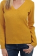 Cashmere ladies v necks erine 4f mustard 