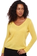 Cashmere ladies v necks flavie cyber yellow 