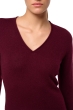 Cashmere ladies v necks trinidad first red wine xl