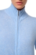 Cashmere ladies zip hood thames first powder blue l