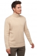 Cashmere men chunky sweater achille natural beige l