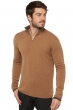Cashmere men chunky sweater cilio marron chine camel chine xl