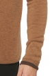 Cashmere men chunky sweater cilio marron chine camel chine xs