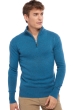 Cashmere men chunky sweater donovan manor blue 3xl