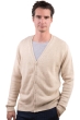 Cashmere men chunky sweater leon natural beige 2xl