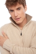 Cashmere men chunky sweater olivier natural beige natural brown 3xl