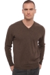 Cashmere men v necks hippolyte marron chine 