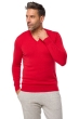 Cashmere men v necks tor first deep red l