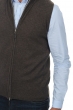 Cashmere men waistcoat sleeveless sweaters dali marron chine 