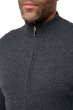 Cashmere men zip hood thobias first dark grey 2xl