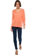 Linen ladies v necks sabrina papaya s