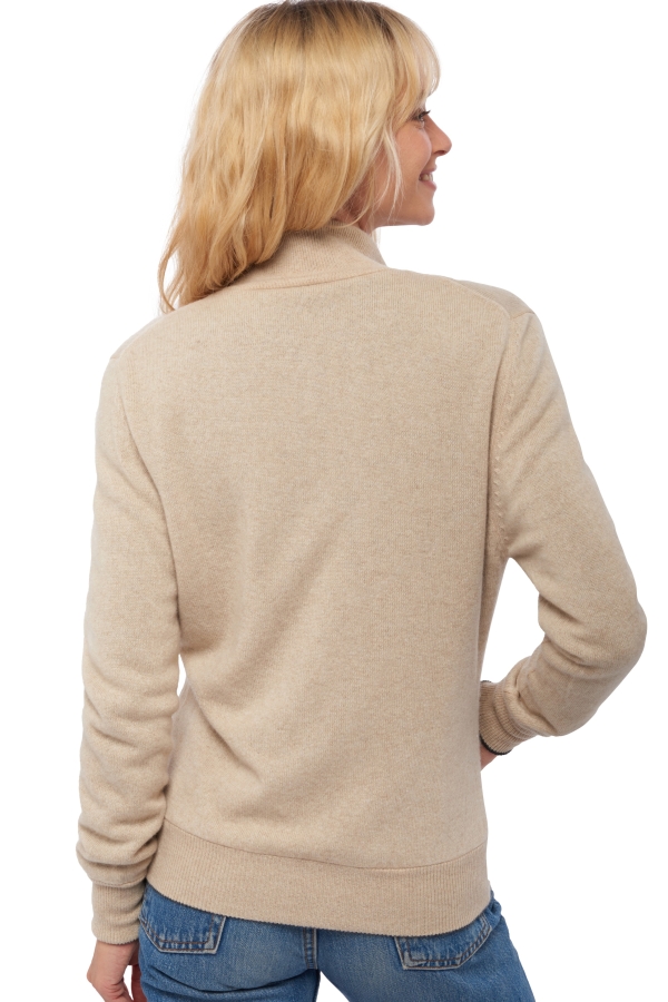 Cashmere ladies akemi charcoal marl natural beige 4xl