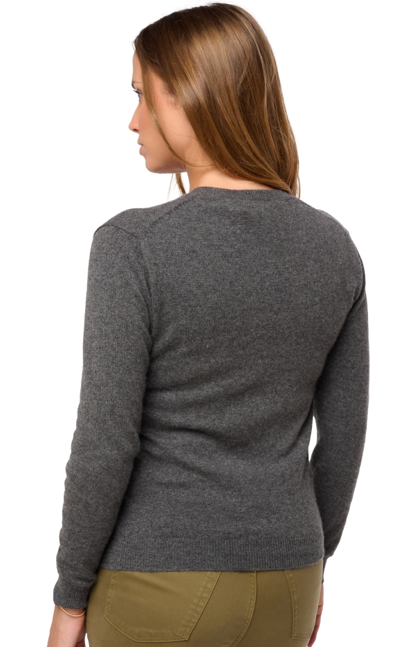 Cashmere ladies basic sweaters at low prices tessa first dark grey 2xl