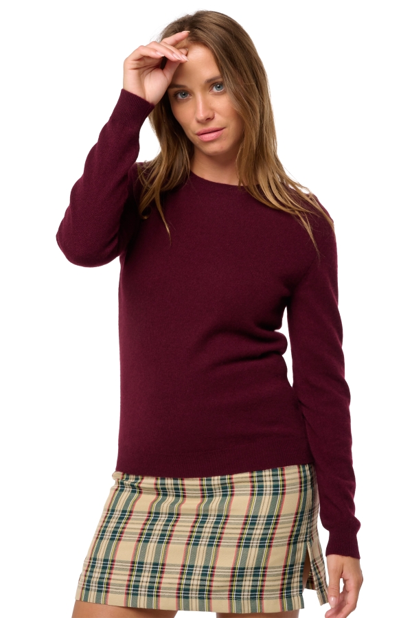 Cashmere ladies basic sweaters at low prices thalia first red wine xl