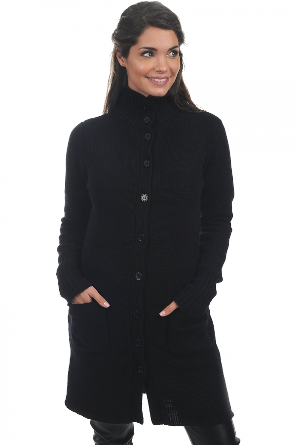 Cashmere ladies cardigans adelphia black m