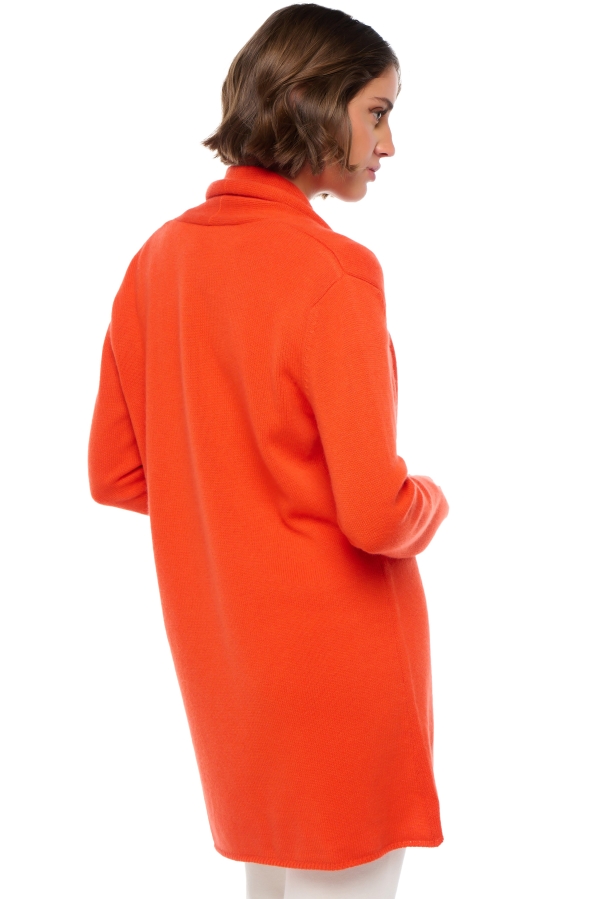 Cashmere ladies chunky sweater fauve bloody orange 3xl
