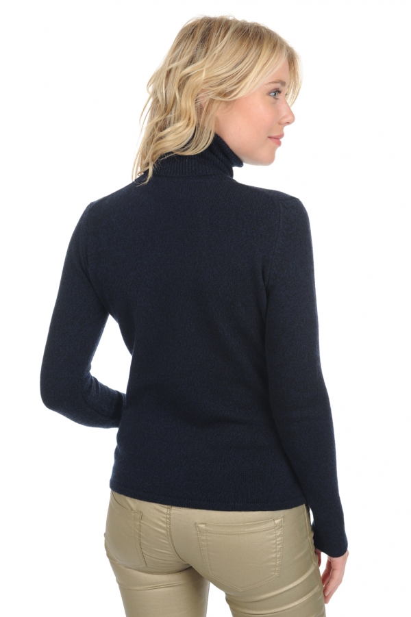 Cashmere ladies chunky sweater lyanne bleu noir 2xl