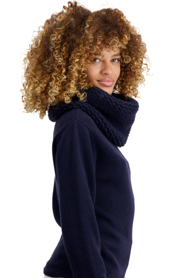 Cashmere ladies chunky sweater tisha dress blue 3xl