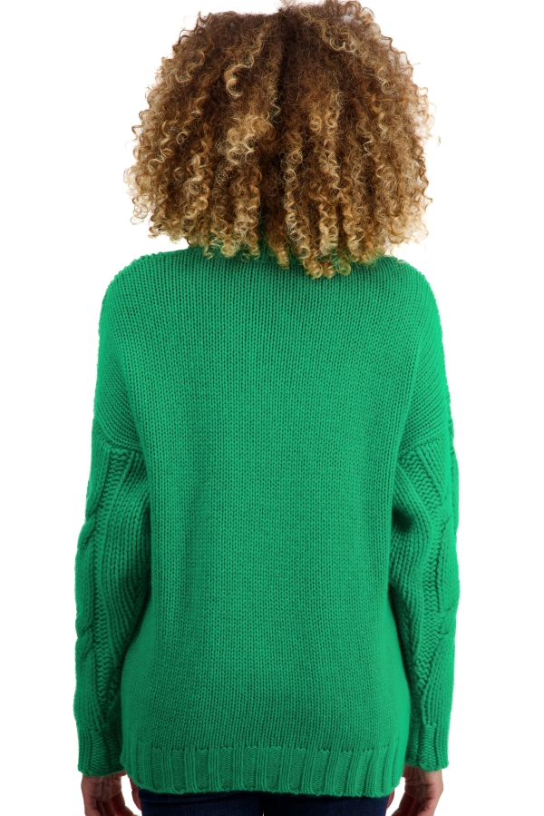 Cashmere ladies chunky sweater twiggy new green xs