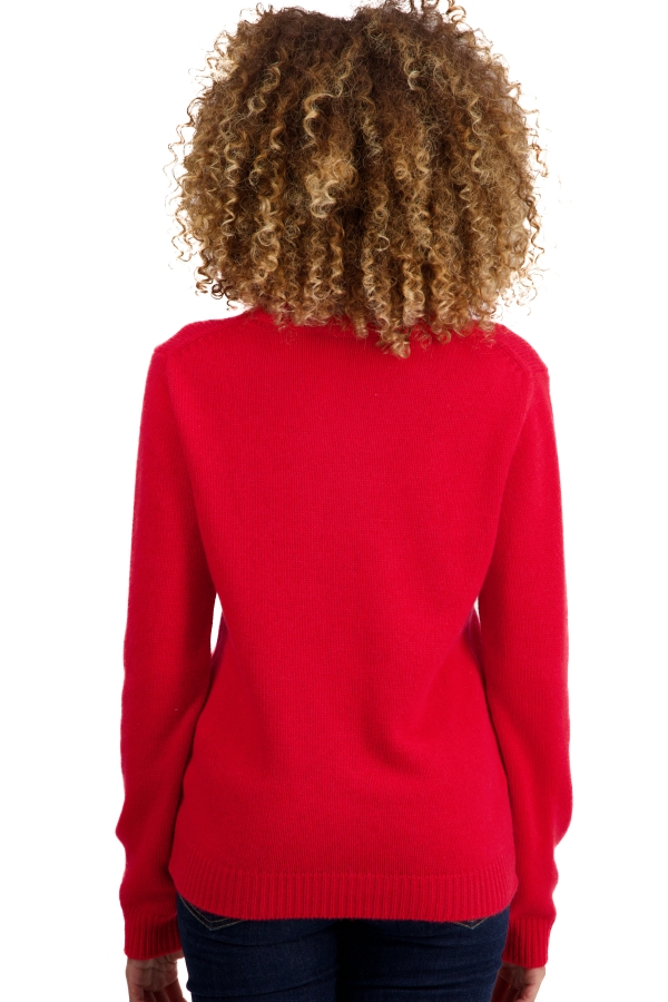 Cashmere ladies chunky sweater tyrol rouge l