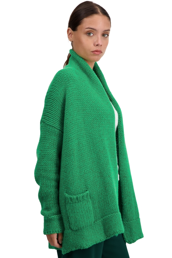 Cashmere ladies chunky sweater vienne basil new green l