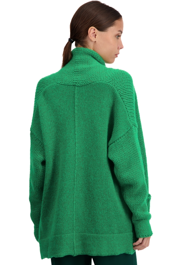 Cashmere ladies chunky sweater vienne basil new green l