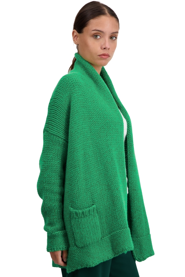 Cashmere ladies chunky sweater vienne basil new green s