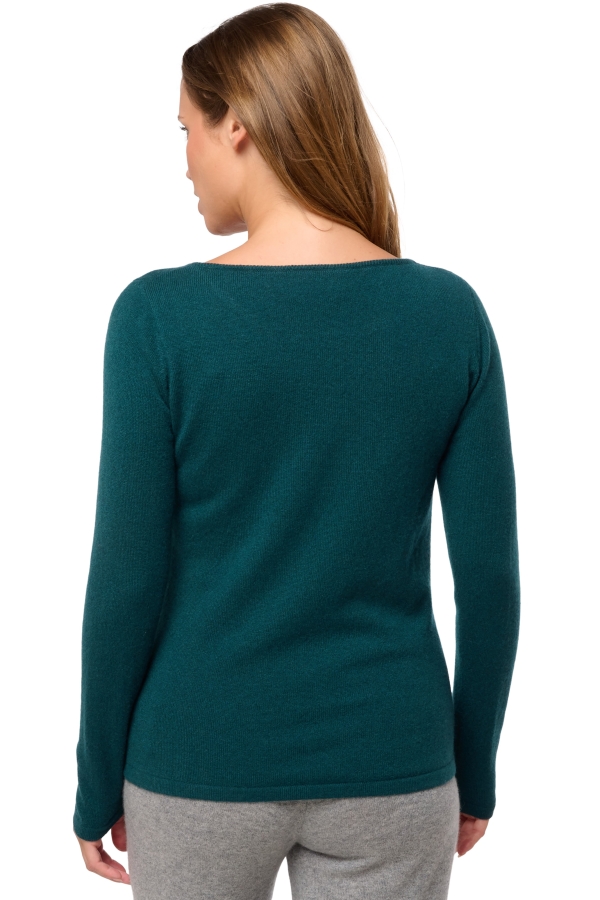 Cashmere ladies round necks tennessy first vert emeraude xs