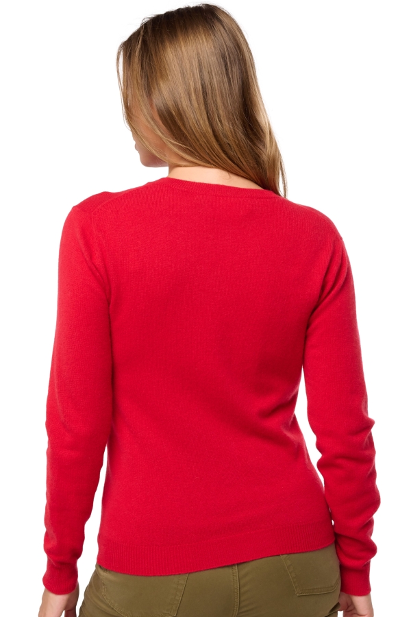 Cashmere ladies round necks thalia first deep red 2xl